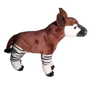 12” Okapi Cuddlekins with Zebra Stripe by Wild Republic EUC   HTF